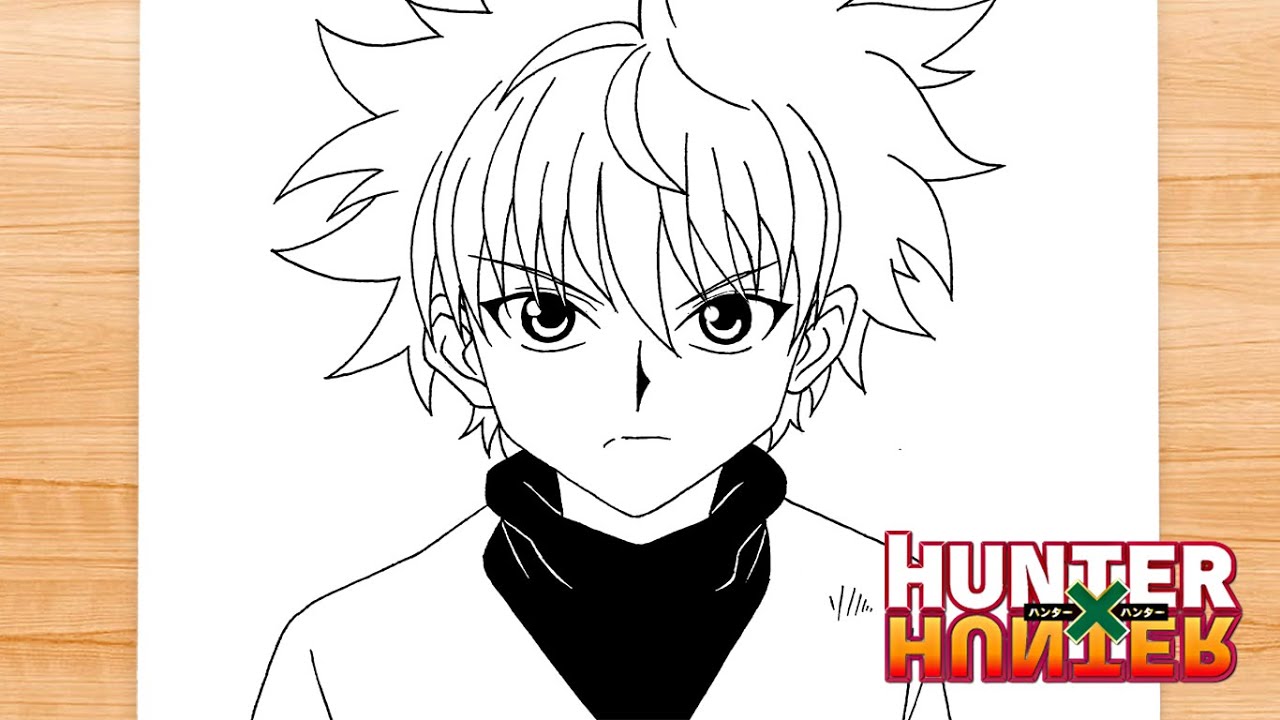 How to draw killua zoldyck from hunter x hunter