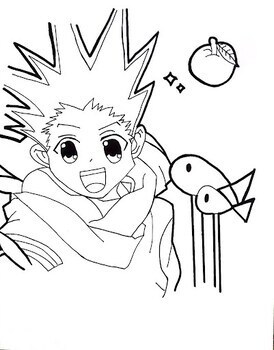 Anime hunter x hunter coloring book by thinking cap factory tpt