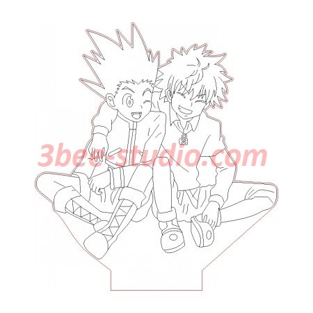 Killua and gon d illusion lamp plan vector file