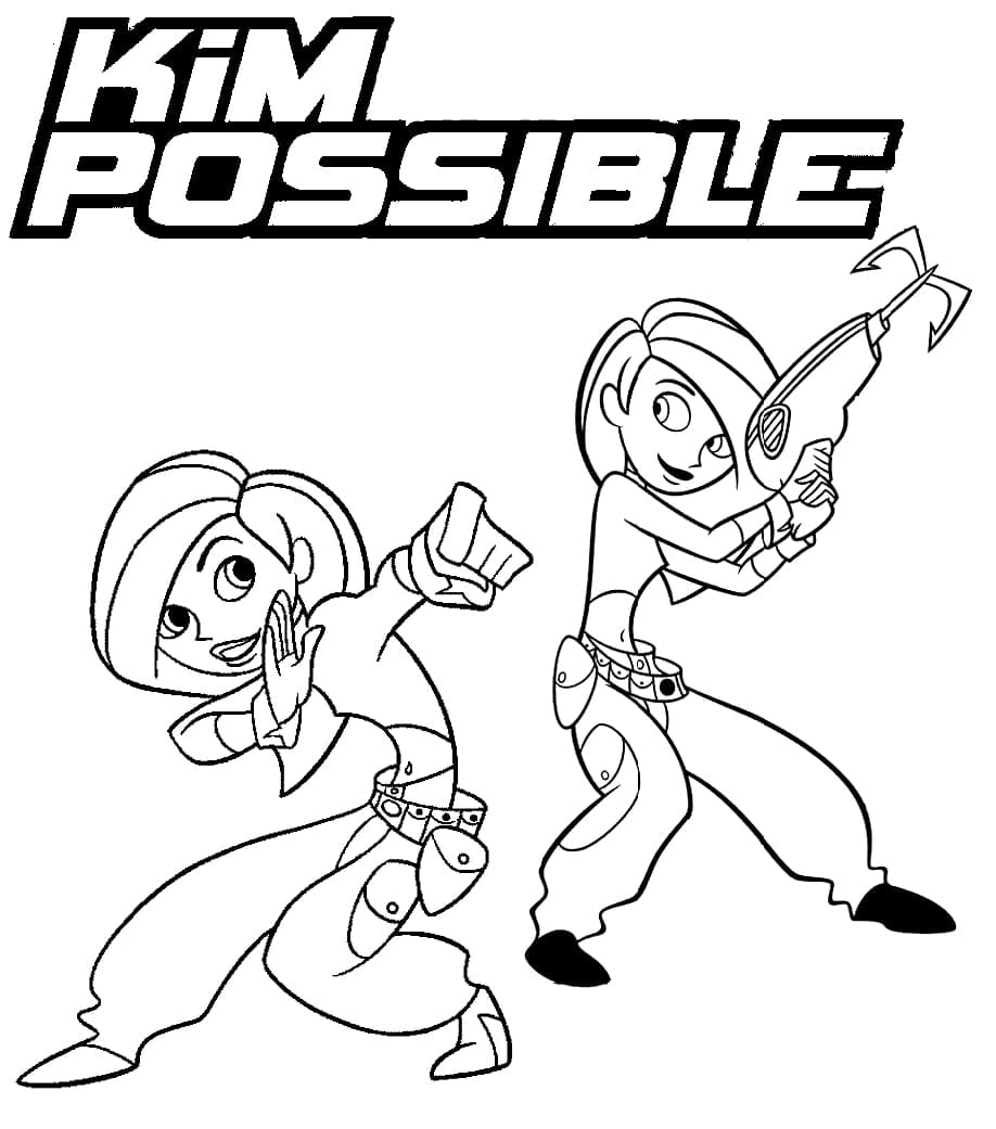 Free kim possible coloring page