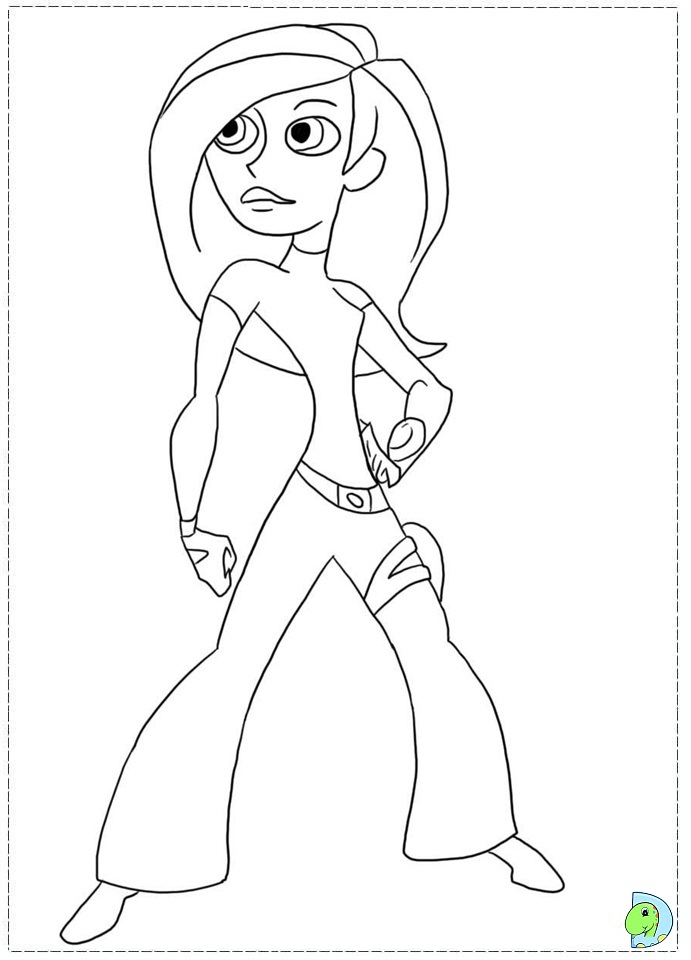 Kim possible coloring page