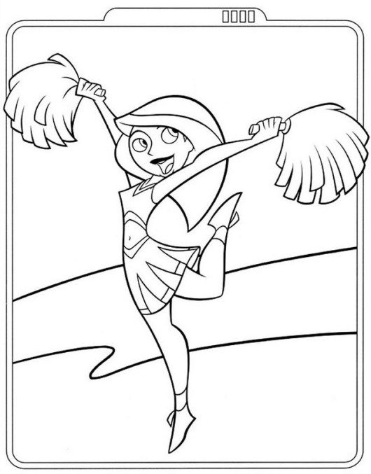 Kim possible cheerleader coloring pictures descendants coloring pages coloring pages for girls disney coloring pages