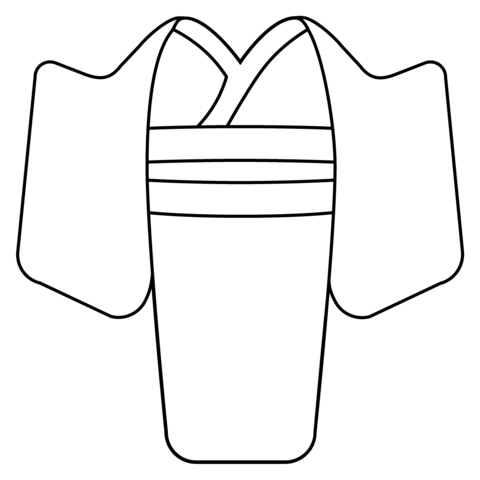 Kimono emoji coloring page free printable coloring pages