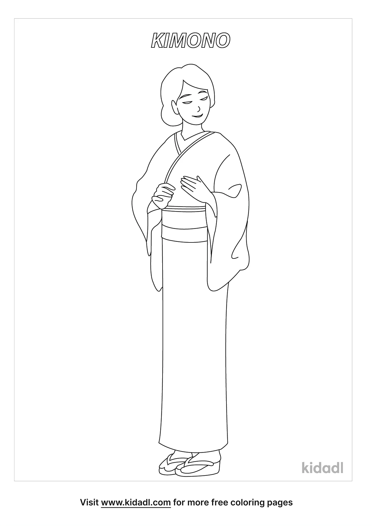 Free kimono coloring page coloring page printables