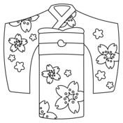 Kimono coloring page free printable coloring pages