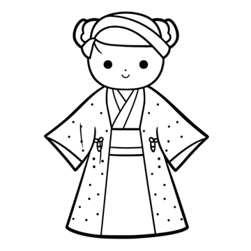 Kimono coloring page png transparent images free download vector files