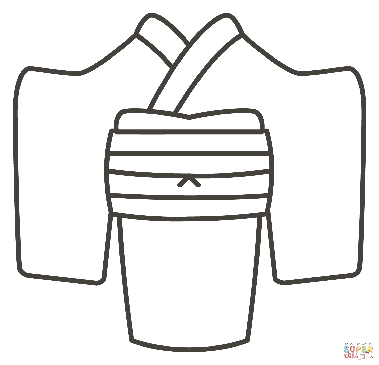 Kimono coloring page free printable coloring pages