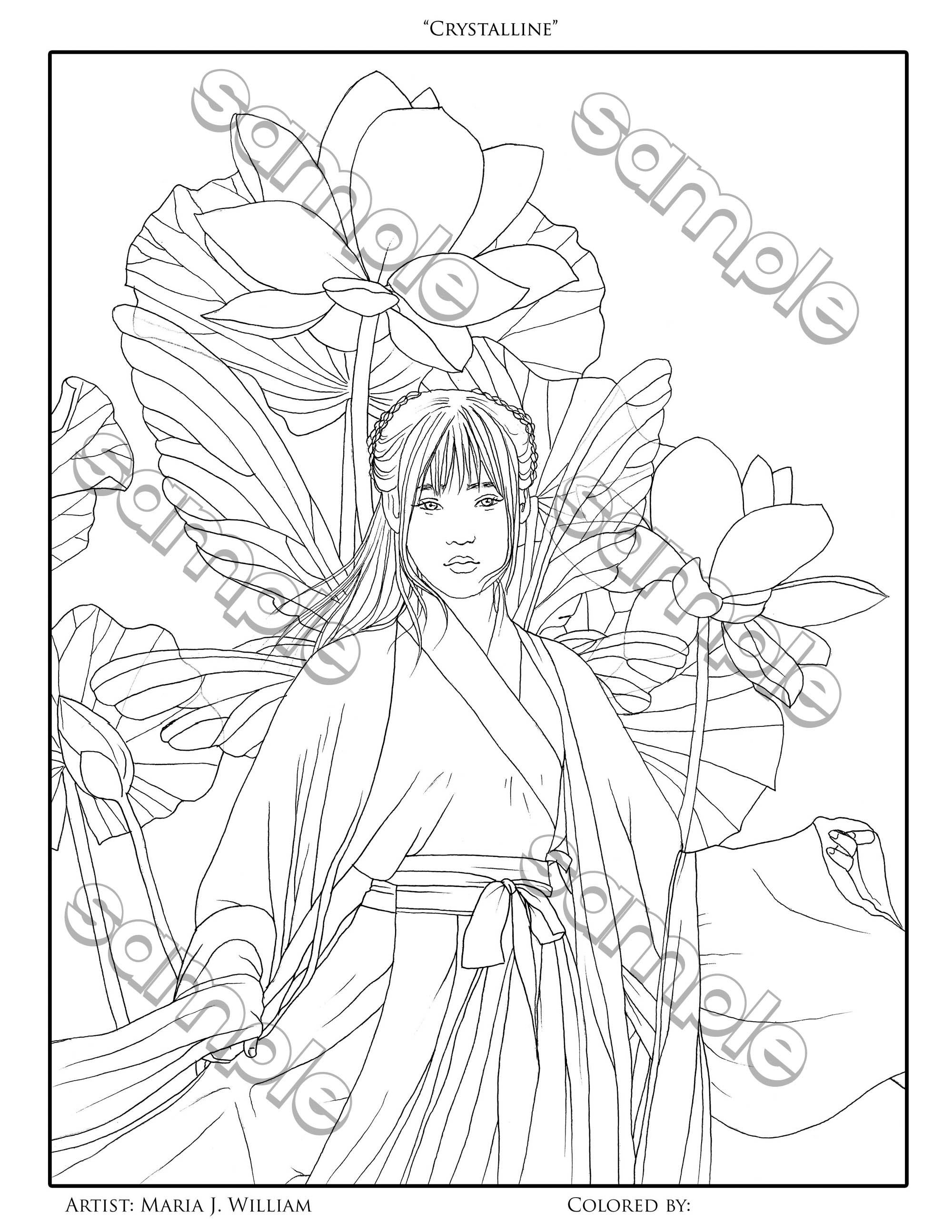 Kimono coloring page