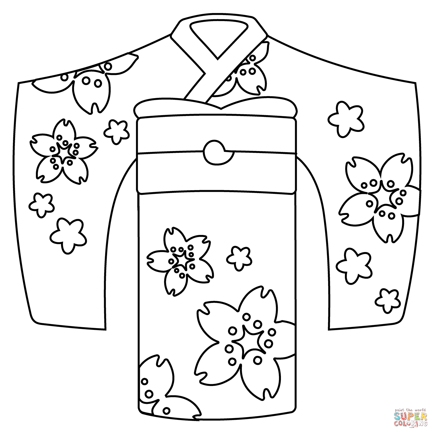 Kimono emoji coloring page free printable coloring pages