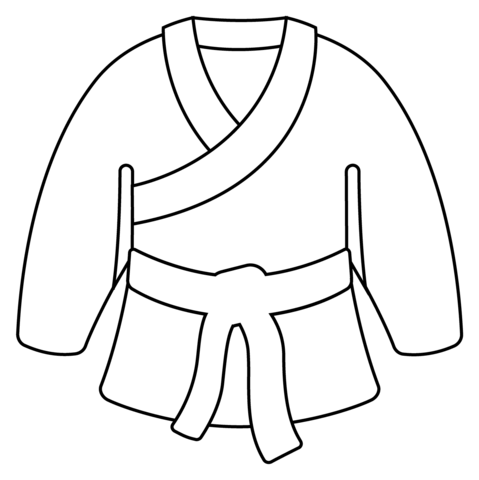 Martial arts uniform emoji coloring page free printable coloring pages