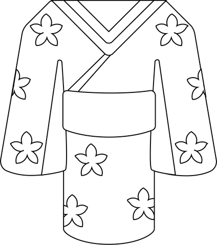 Kimono emoji coloring page free printable coloring pages