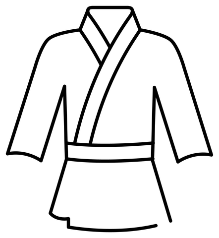 Martial arts uniform emoji coloring page free printable coloring pages