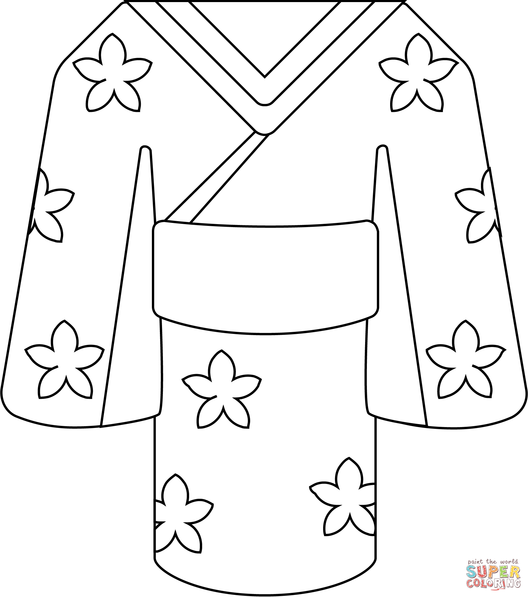 Kimono emoji coloring page free printable coloring pages