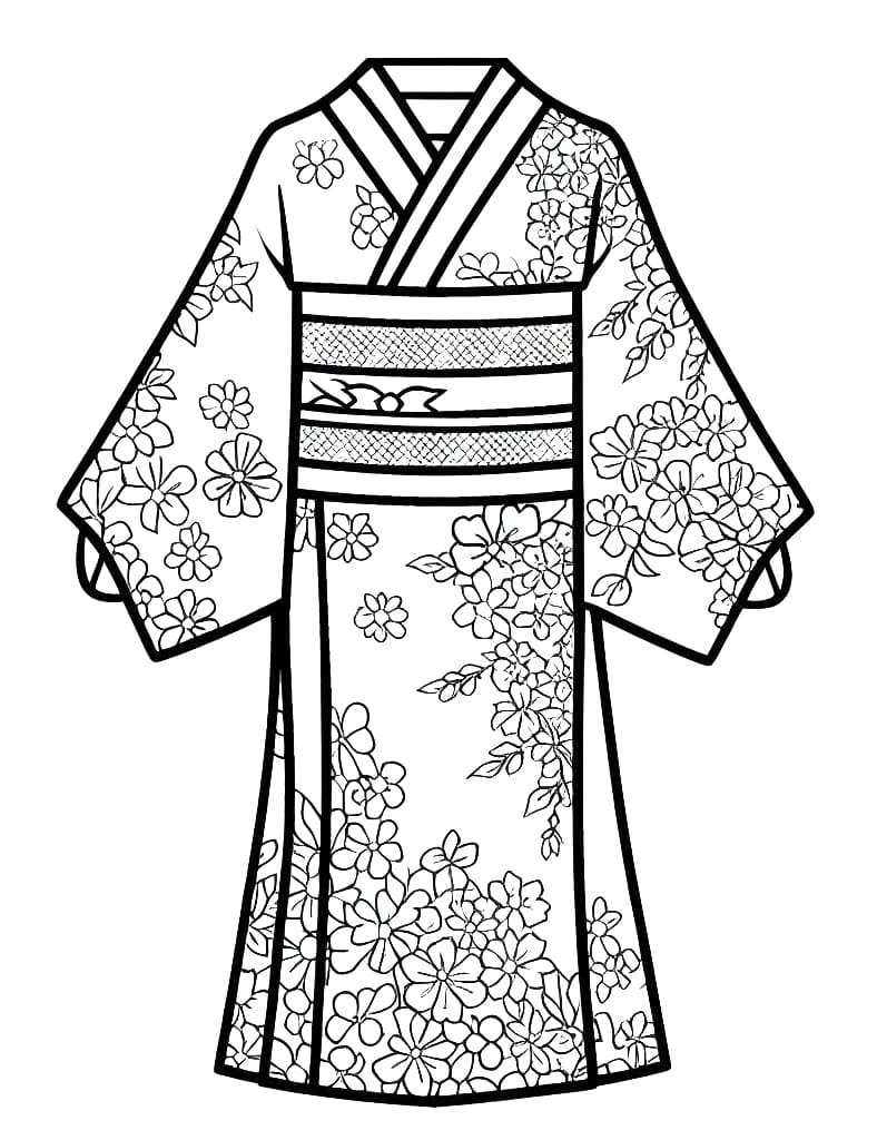 Kimono coloring pages