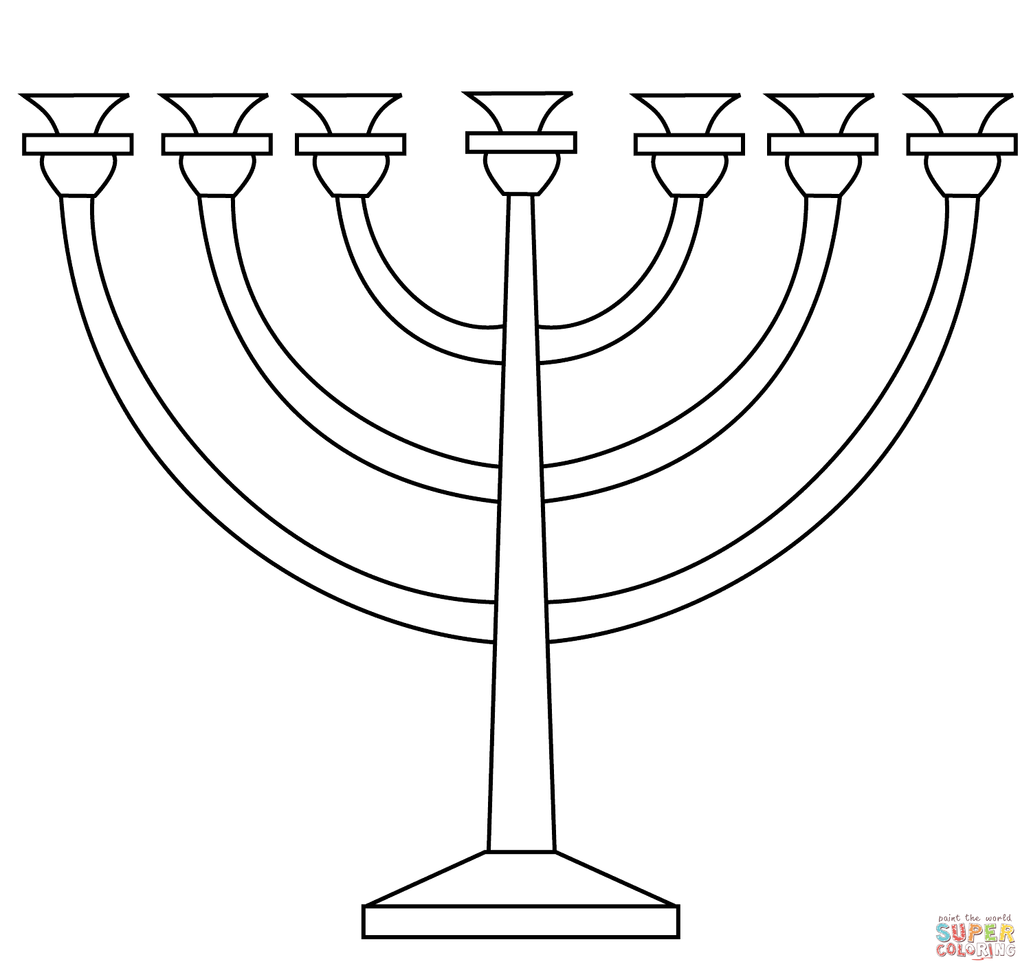 Menorah coloring page free printable coloring pages