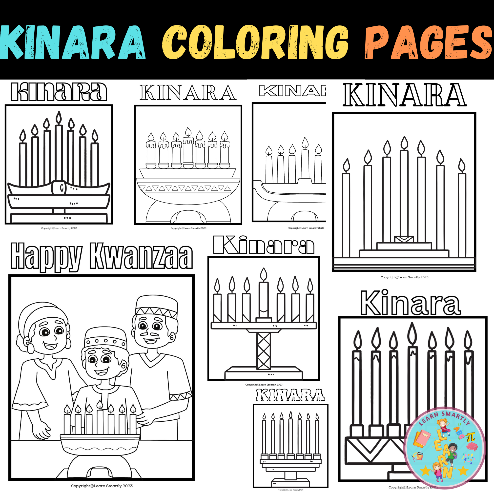 Kwanzaa kinara coloring pages