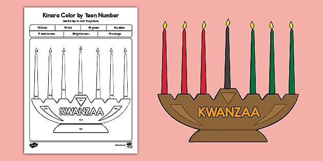 Kwanzaa kinara lor by teen number teacher made