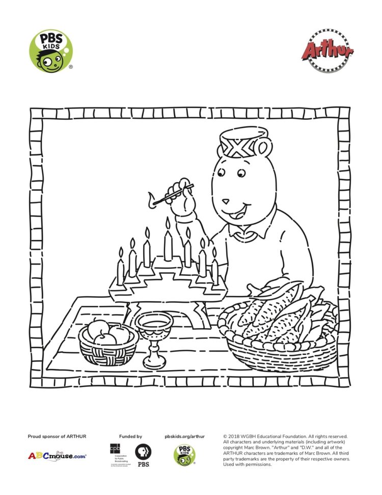 Brain lighting the kinara coloring page kidsâ kids for parents