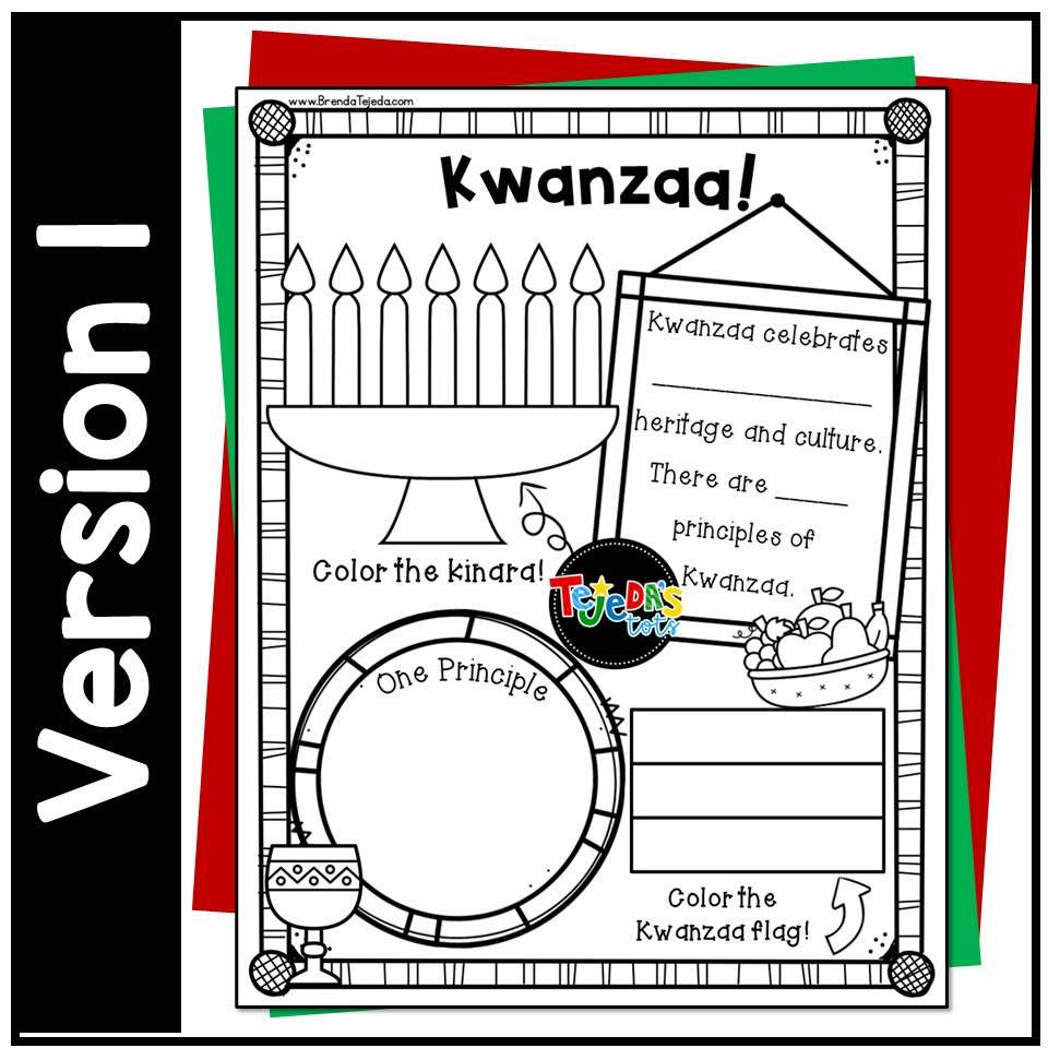 Kwanzaa coloring pages activity posters