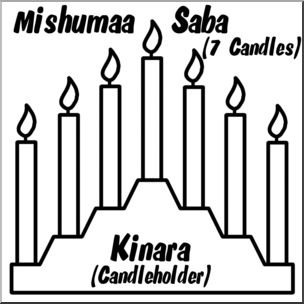 Clip art kwanzaa kinara color i