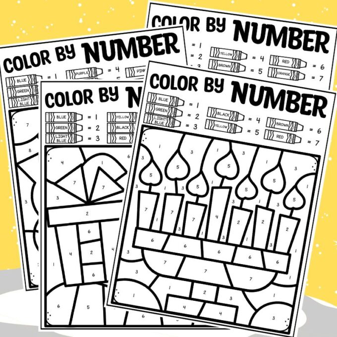 Kwanzaa color by number little bins for little hands