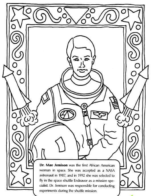 Black month coloring pages mae jemison black history month crafts black history activities black history month activities