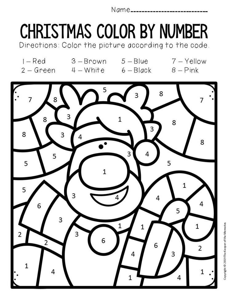 Color by number christmas preschool worksheets christmas kindergarten christmas worksheets preschool christmas