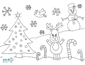 Free christmas coloring sheet by jamaroo kids tpt