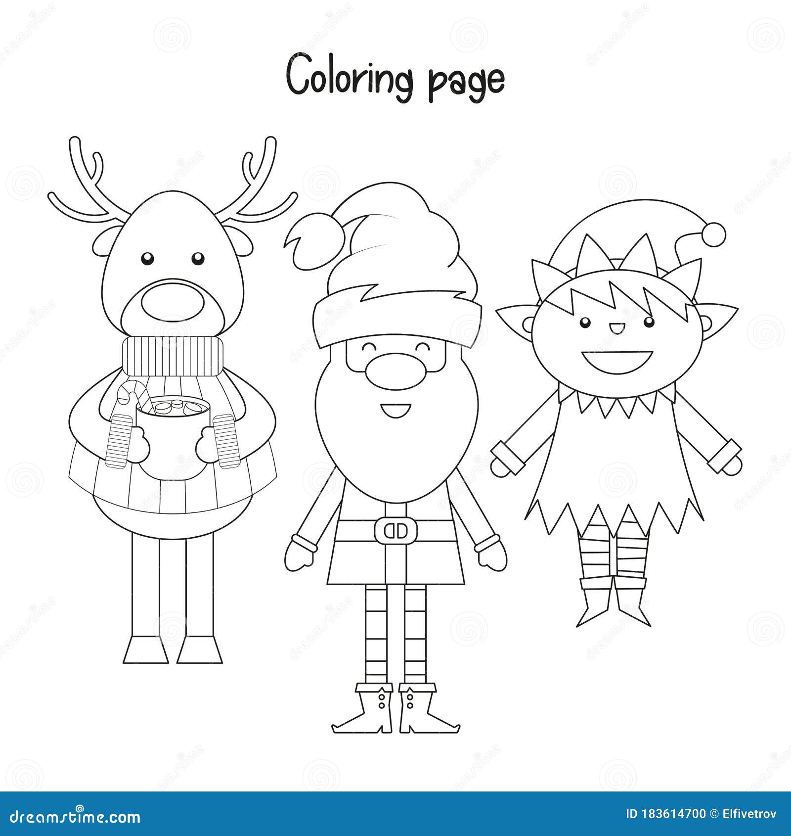 Christmas coloring page stock vector illustration of graphic