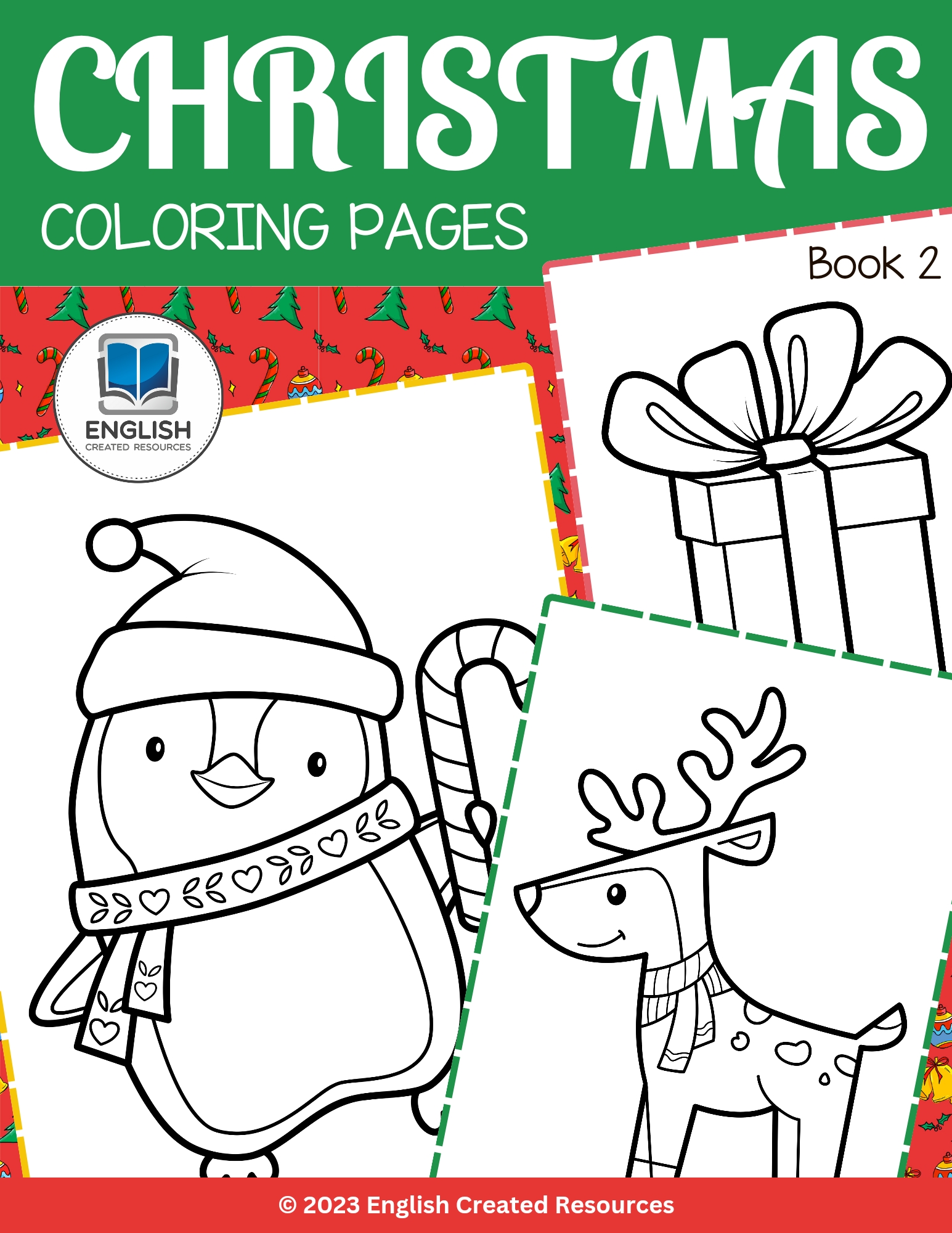 Christmas coloring pages book