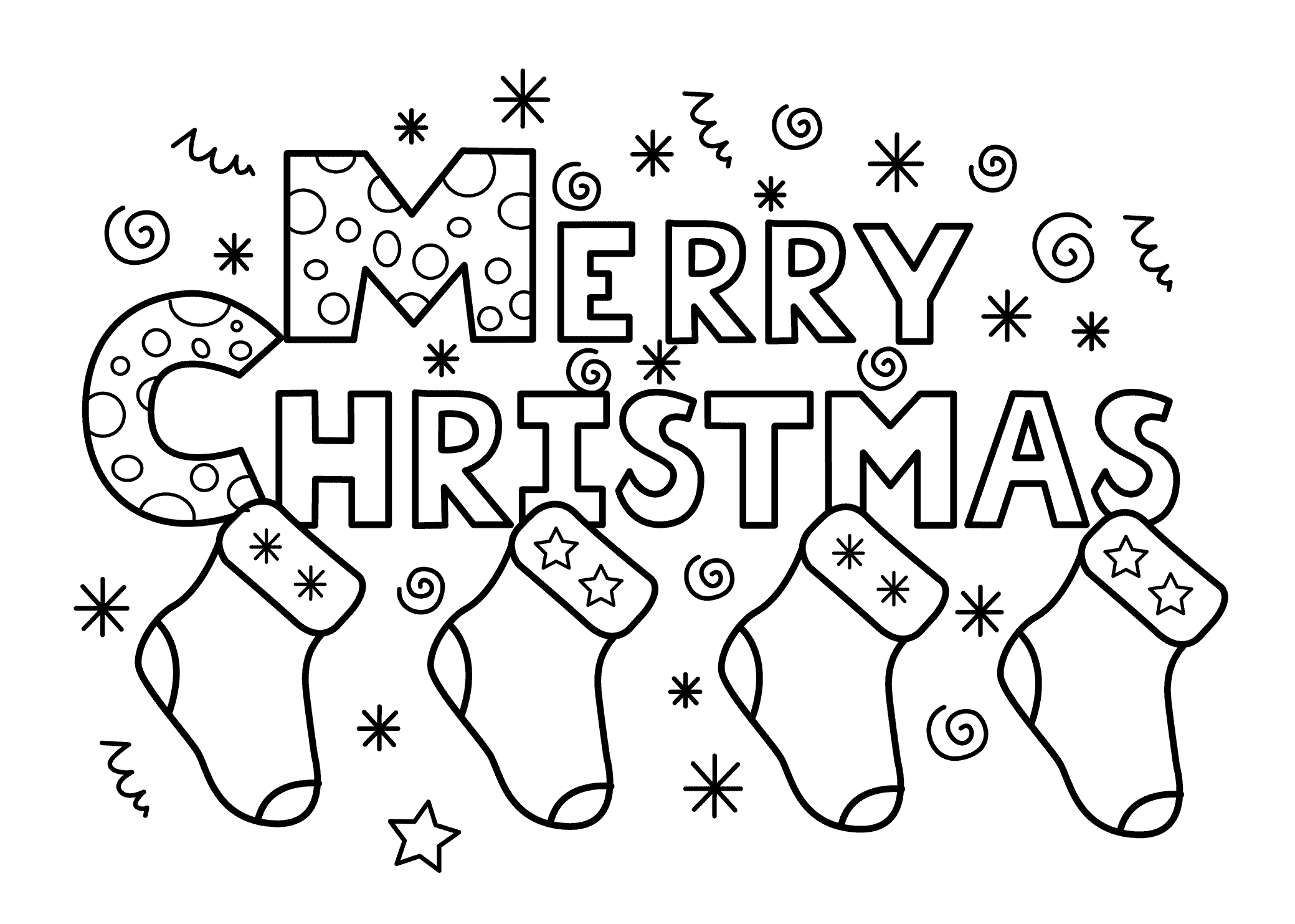 Christmas coloring pages for preschoolers