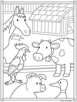 Farm animal coloring page