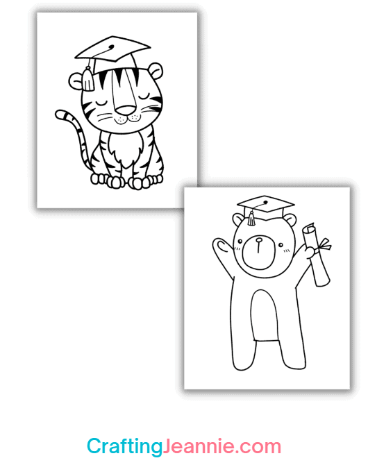 Graduation coloring pages