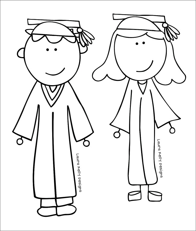 Graduation coloring pages