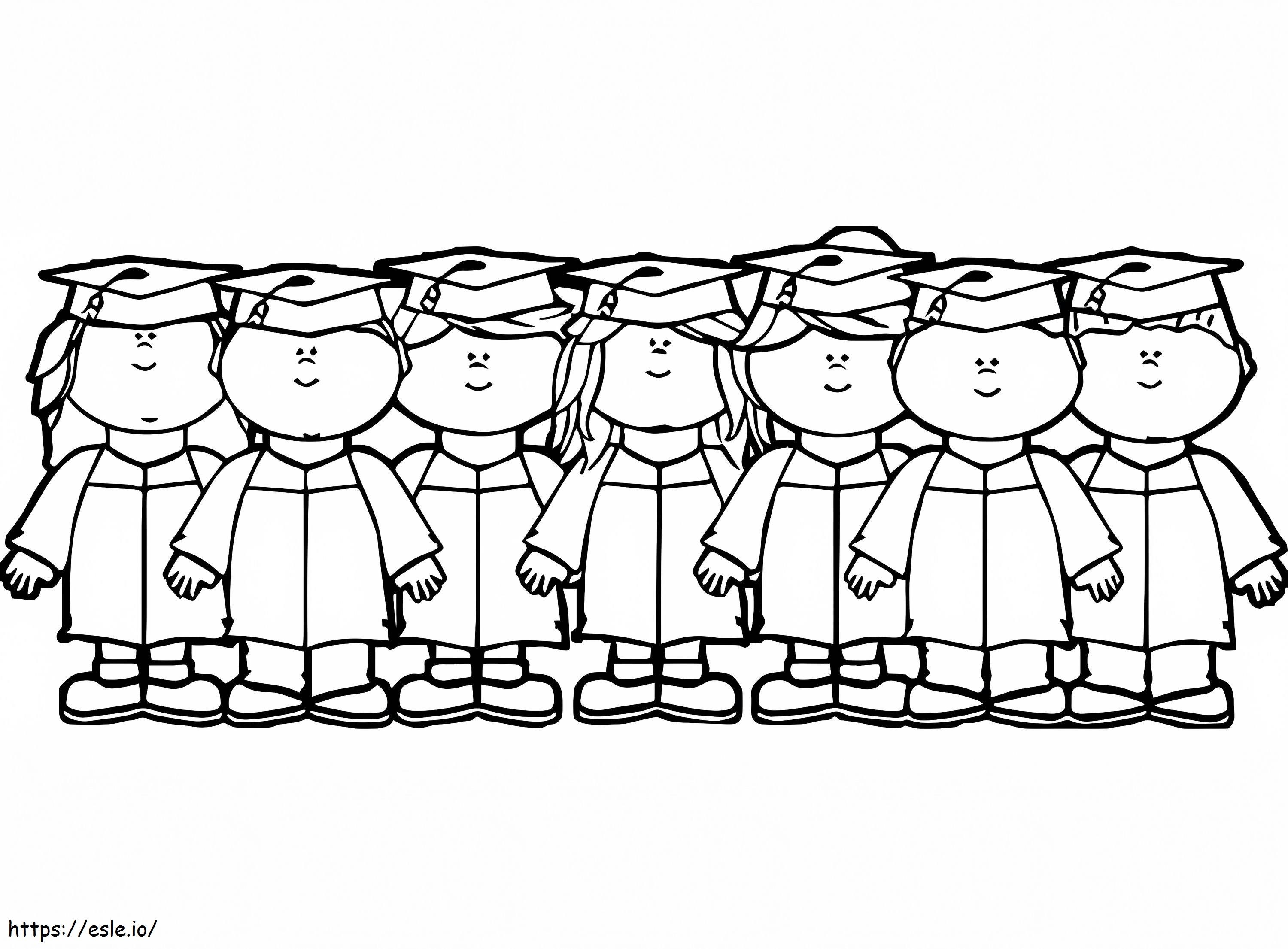 Printable kindergarten graduatn coloring page