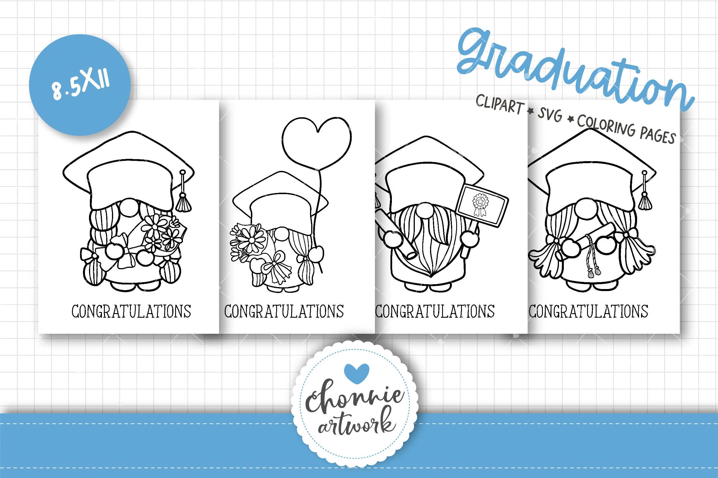 Graduation gnome svg gnome graduation coloring pages