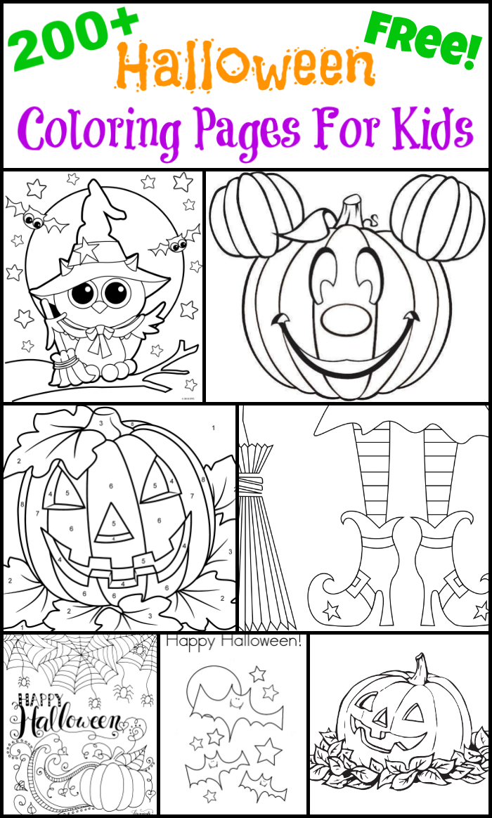 Free halloween coloring pages for kids