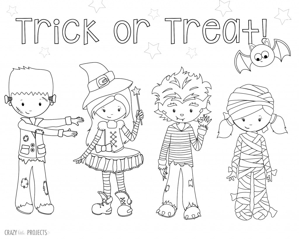 Cute free printable halloween coloring pages