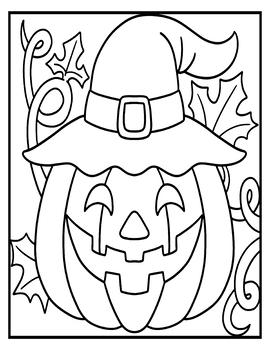 Halloween coloring pages for kids by teacher for all disciplines