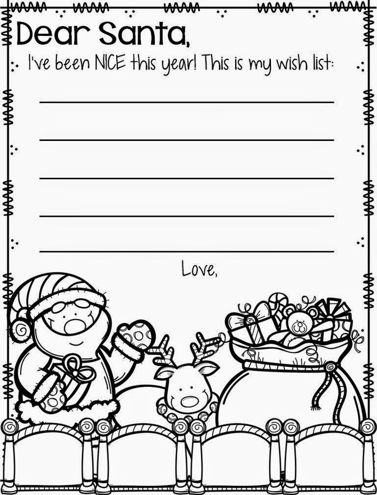 Rowdy in room december santa coloring pages santa letter preschool christmas