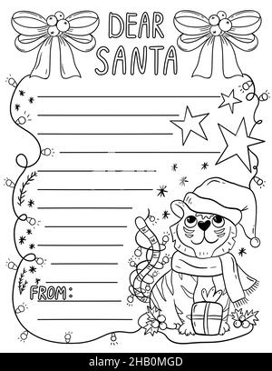 Children christmas art letter black and white stock photos images