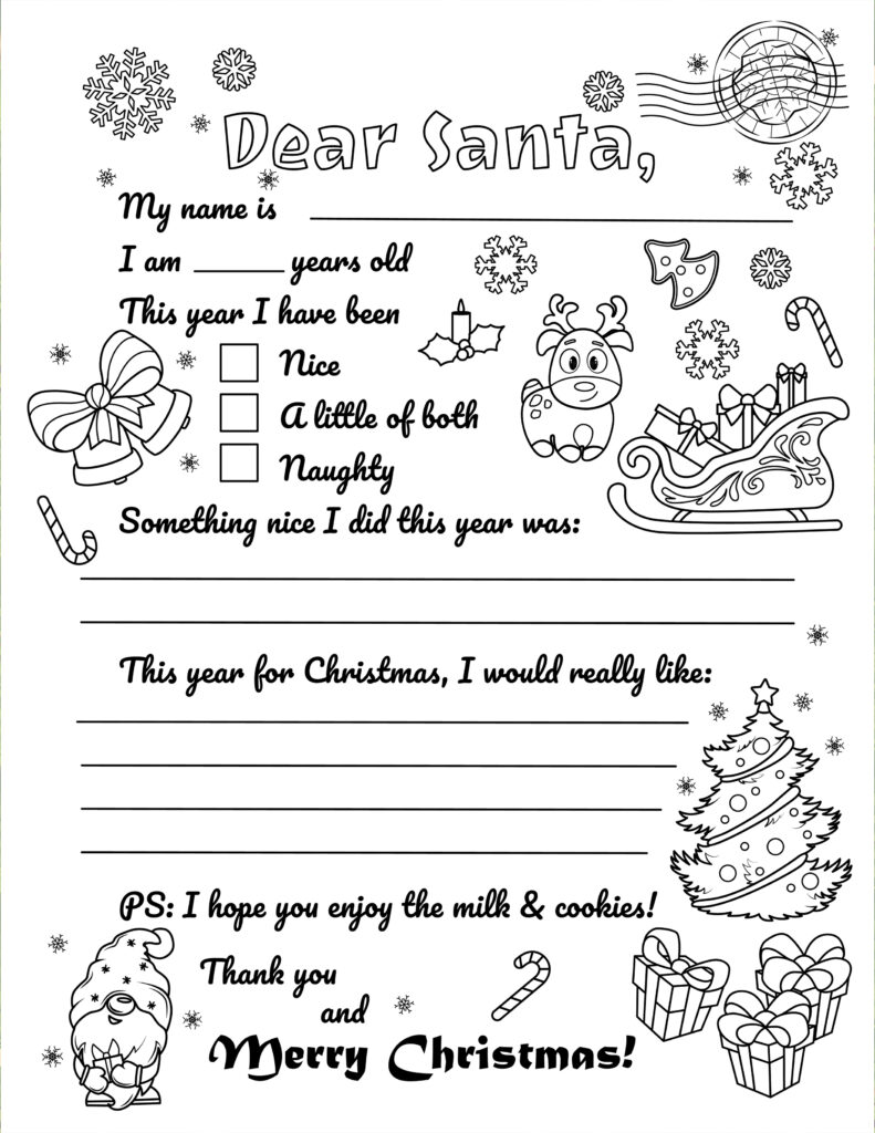 Free printable christmas letters to santa a magical family tradition