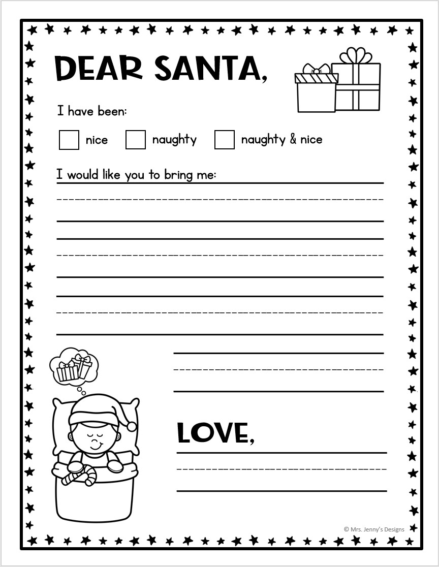 Free letter to santa template