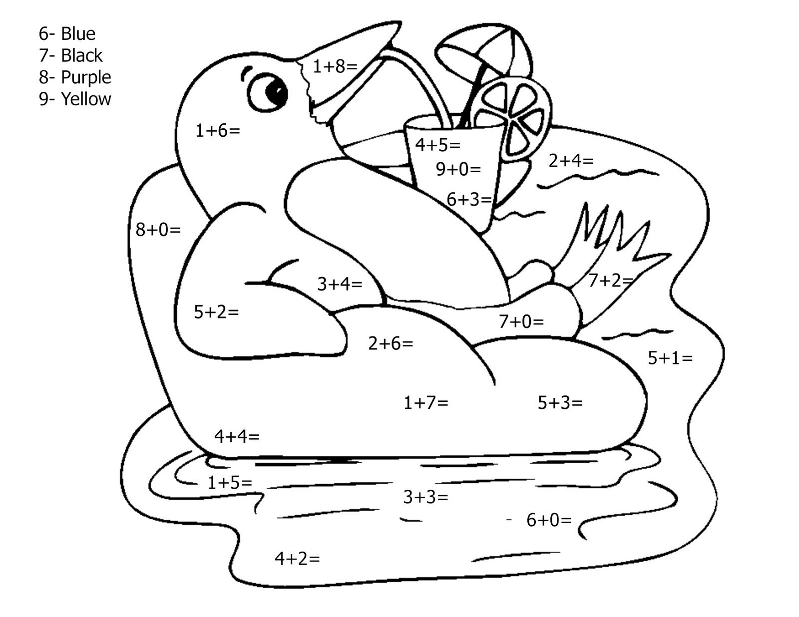 Tipical mommy math coloring worksheets addition coloring worksheet math coloring