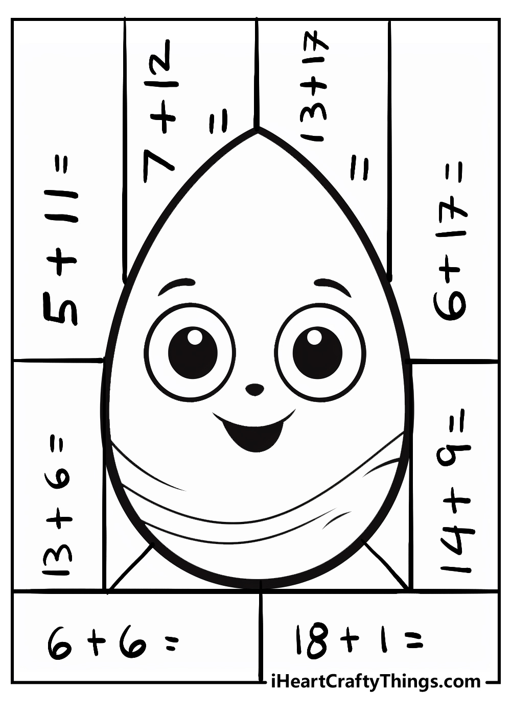 Printable math coloring pages updated