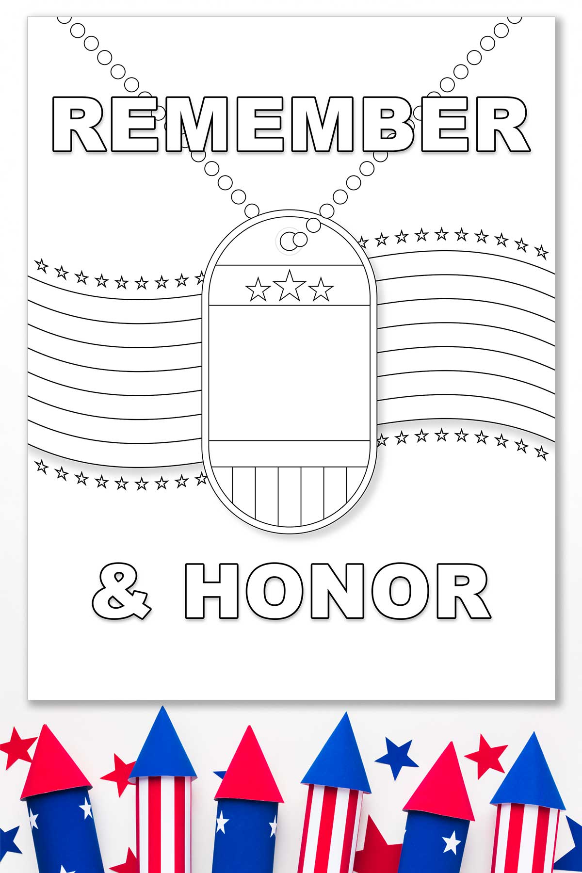 Free memorial day printable loring pages for kids