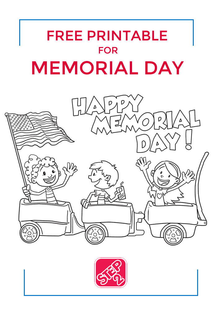 Free memorial day coloring page download