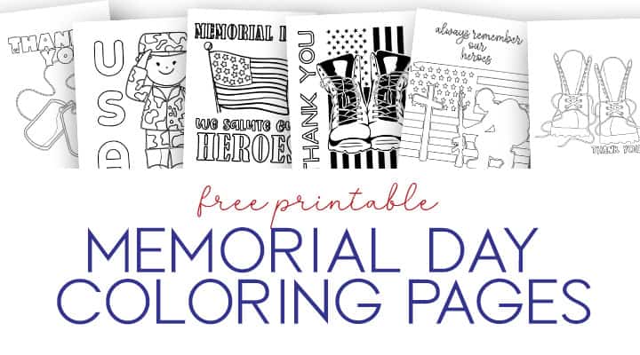 Free memorial day coloring pages simply love printables