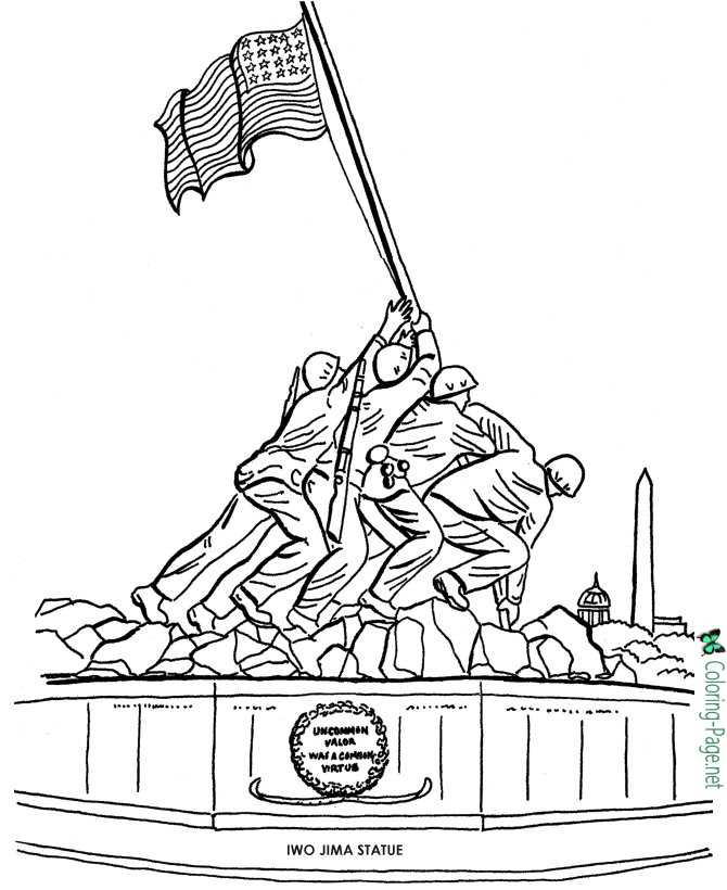 Memorial day coloring pages