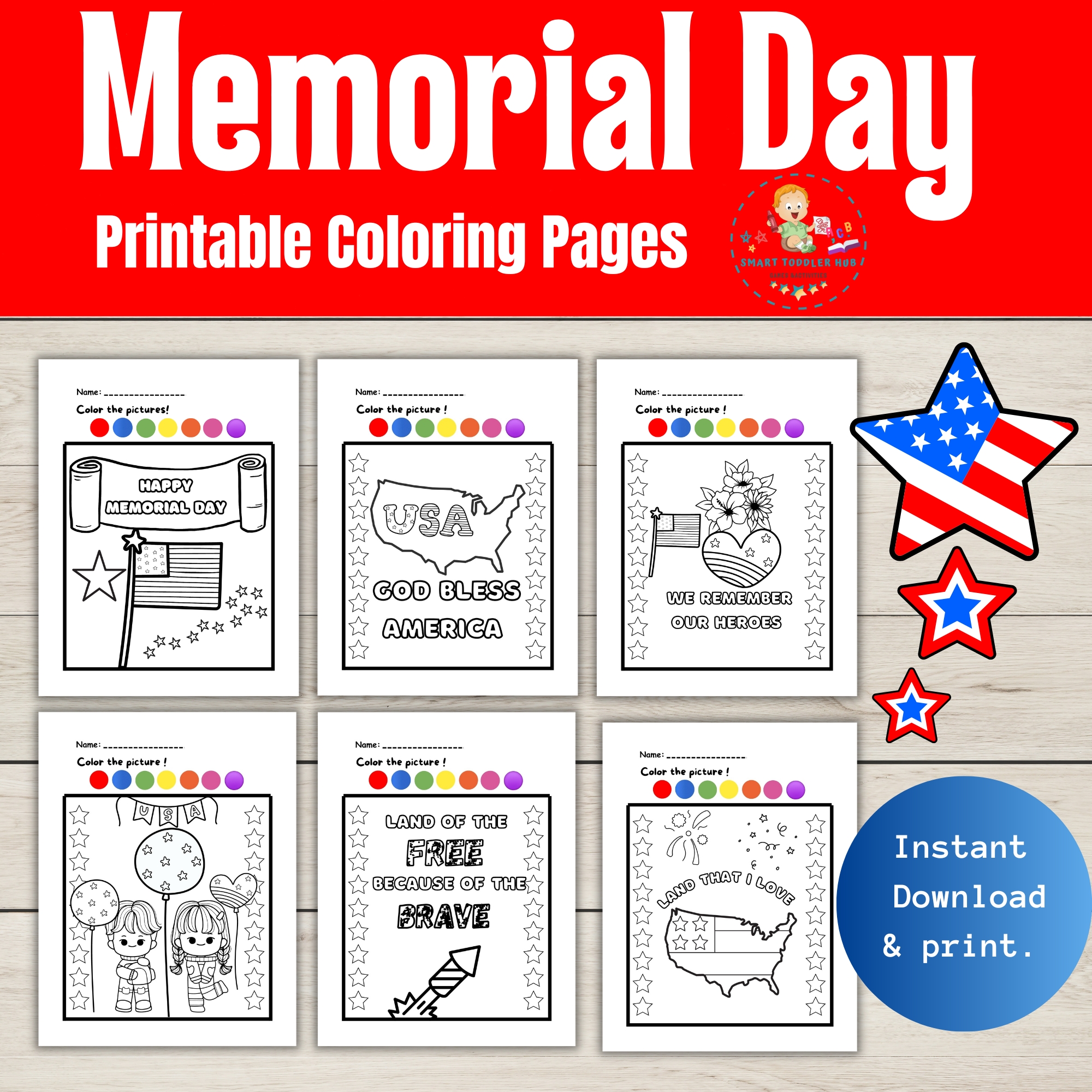 Memorial day coloring pages for kids patriotic designs to honor our military made by teachers